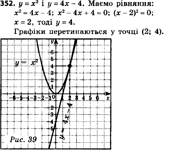 Картинка ГДЗ - Упражнение 352 по алгебре ГДЗ Мерзляк 8 класс Вариант 3