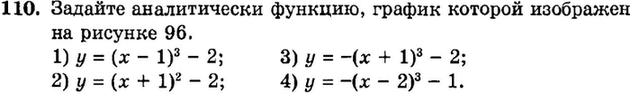 Картинка ГДЗ - задания Упражнение 110 Итоговое повторение Функции и графикиГДЗ Мордкович 9 класс по алгебре