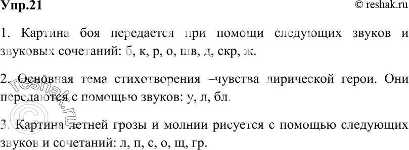 Картинка ГДЗ - Упражнение 21 ГДЗ Власенков 10-11 класс по русскому языку Вариант 1